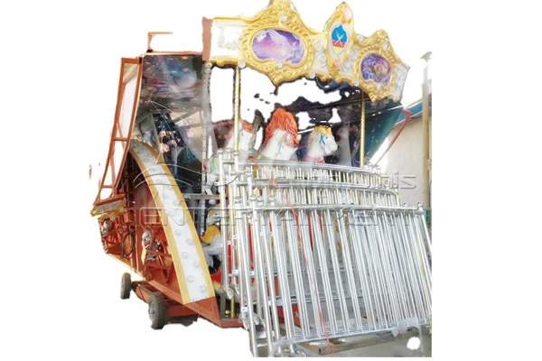 portable carousel ride for sale designed for mobile business
