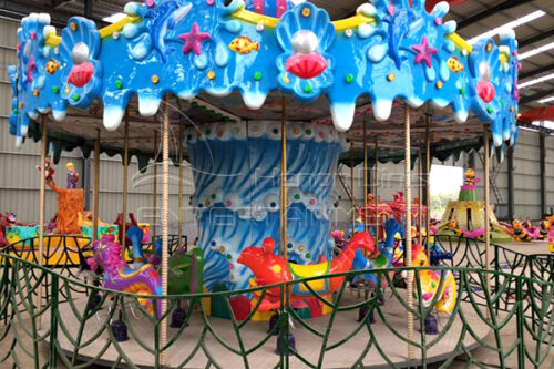 sea carousel amusement park ride popular with children in parks, mall, etc