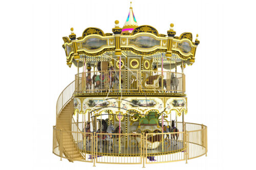 double decker carousel for sale in Dinis factory