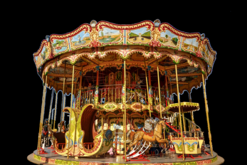 68 seats double decker carousel