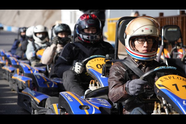 go kart session on track