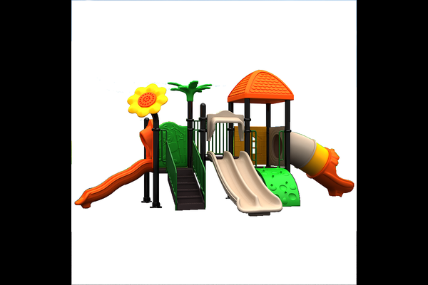 outdoor slide installation at resort