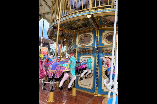 seaside-carousel-project-night promenade carousel at night
