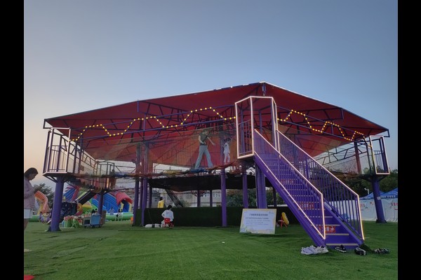 shaded outdoor play area
