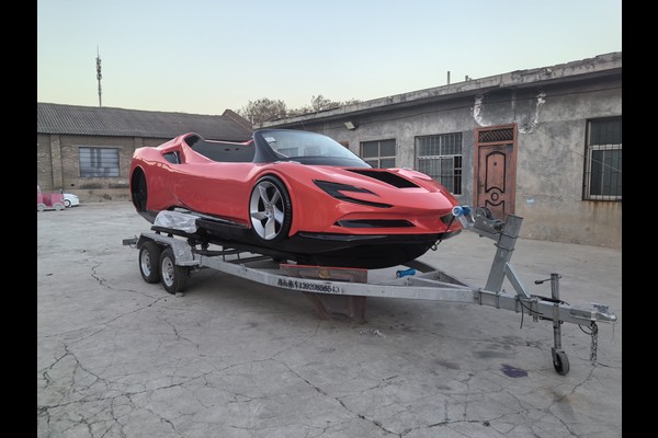 water sports car on lake
